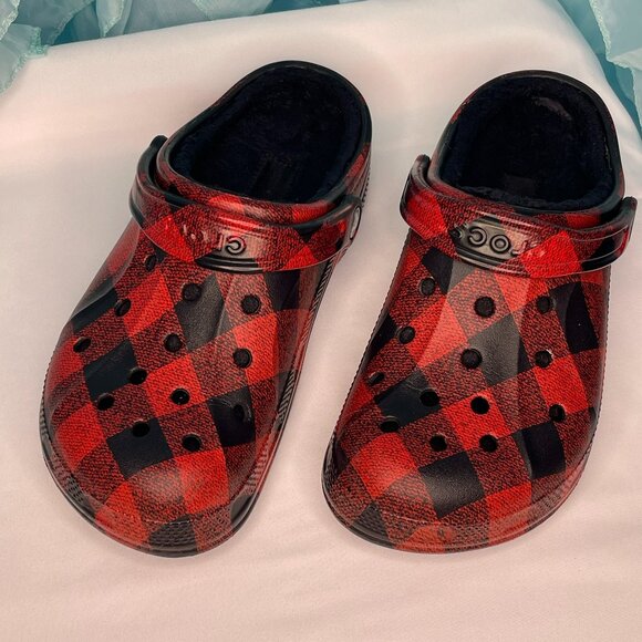 Crocs Ralen Lined Graphic Clog – Black & Red Checkered (M6/W8) 🖤❤️ - Picture 1 of 4